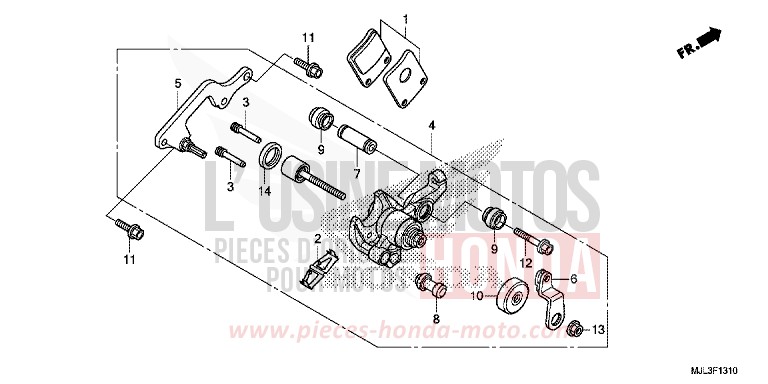 FESTSTELLBREMSSATTEL von NC750X DCT GRAPHITE BLACK (NHB01) von 2014